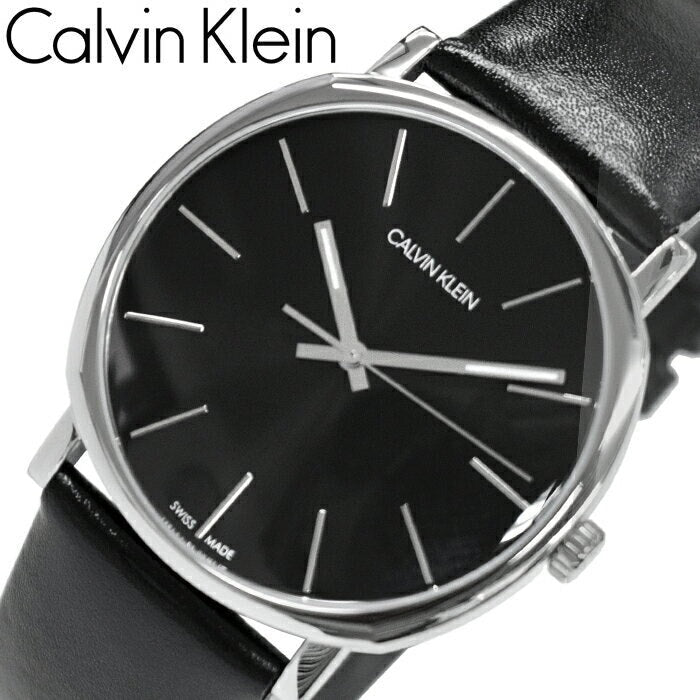  Shop Authentic Calvin Klein Posh Black Dial Black Leather Strap Watch for Men - K8Q311C1 - Luxxuri