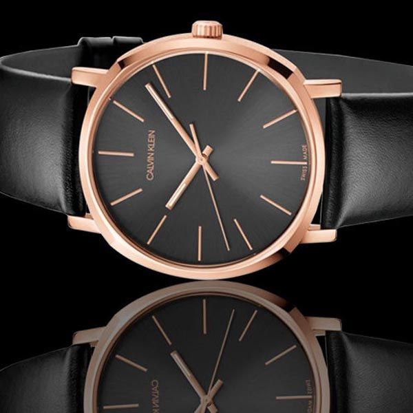  Shop Authentic Calvin Klein Posh Black Dial Black Leather Strap Watch for Men - K8Q316C3 - Luxxuri