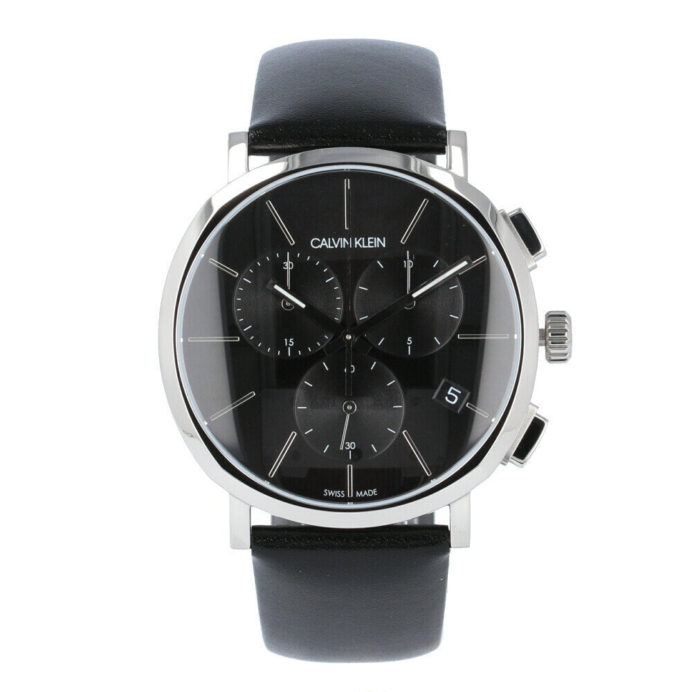  Shop Authentic Calvin Klein Posh Black Dial Black Leather Strap Watch for Men - K8Q371C1 - Luxxuri