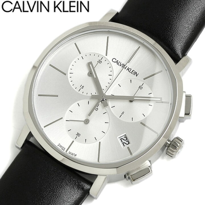  Shop Authentic Calvin Klein Posh Silver Dial Black Leather Strap Watch for Men - K8Q371C6 - Luxxuri