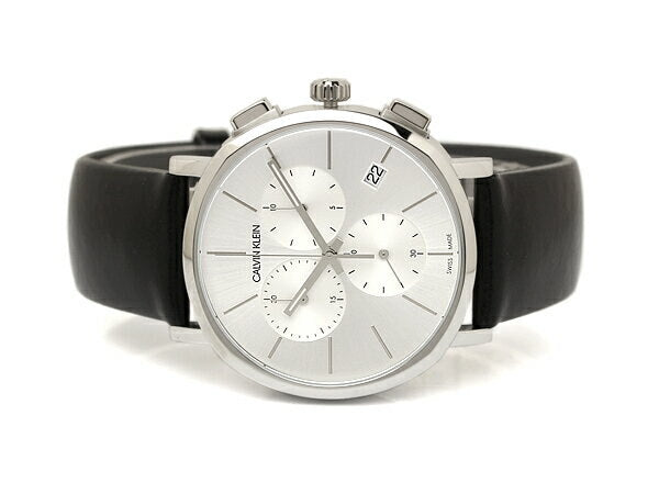  Shop Authentic Calvin Klein Posh Silver Dial Black Leather Strap Watch for Men - K8Q371C6 - Luxxuri