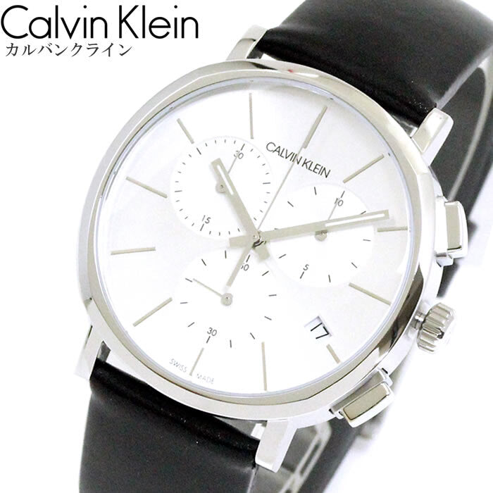 Shop Authentic Calvin Klein Posh Silver Dial Black Leather Strap Watch for Men - K8Q371C6 - Luxxuri
