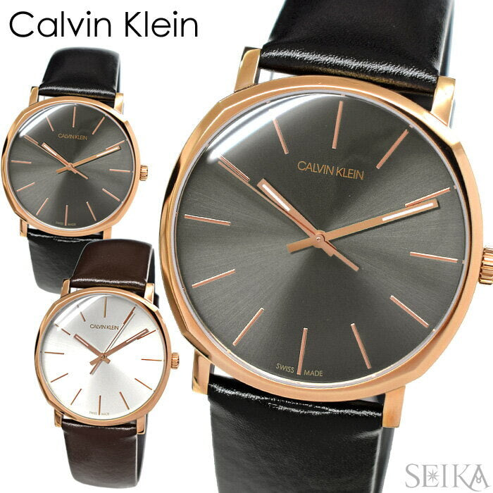  Shop Authentic Calvin Klein Posh Black Dial Black Leather Strap Watch for Men - K8Q316C3 - Luxxuri