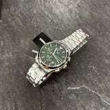  Shop Authentic Emporio Armani Paolo Chronograph Green Dial Silver Steel Strap Watch For Men - AR11529 - Luxxuri