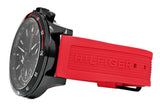  Shop Authentic Tommy Hilfiger Multifunction Quartz Black Dial Red Rubber Strap Watch for Men  - 1791722 - Luxxuri