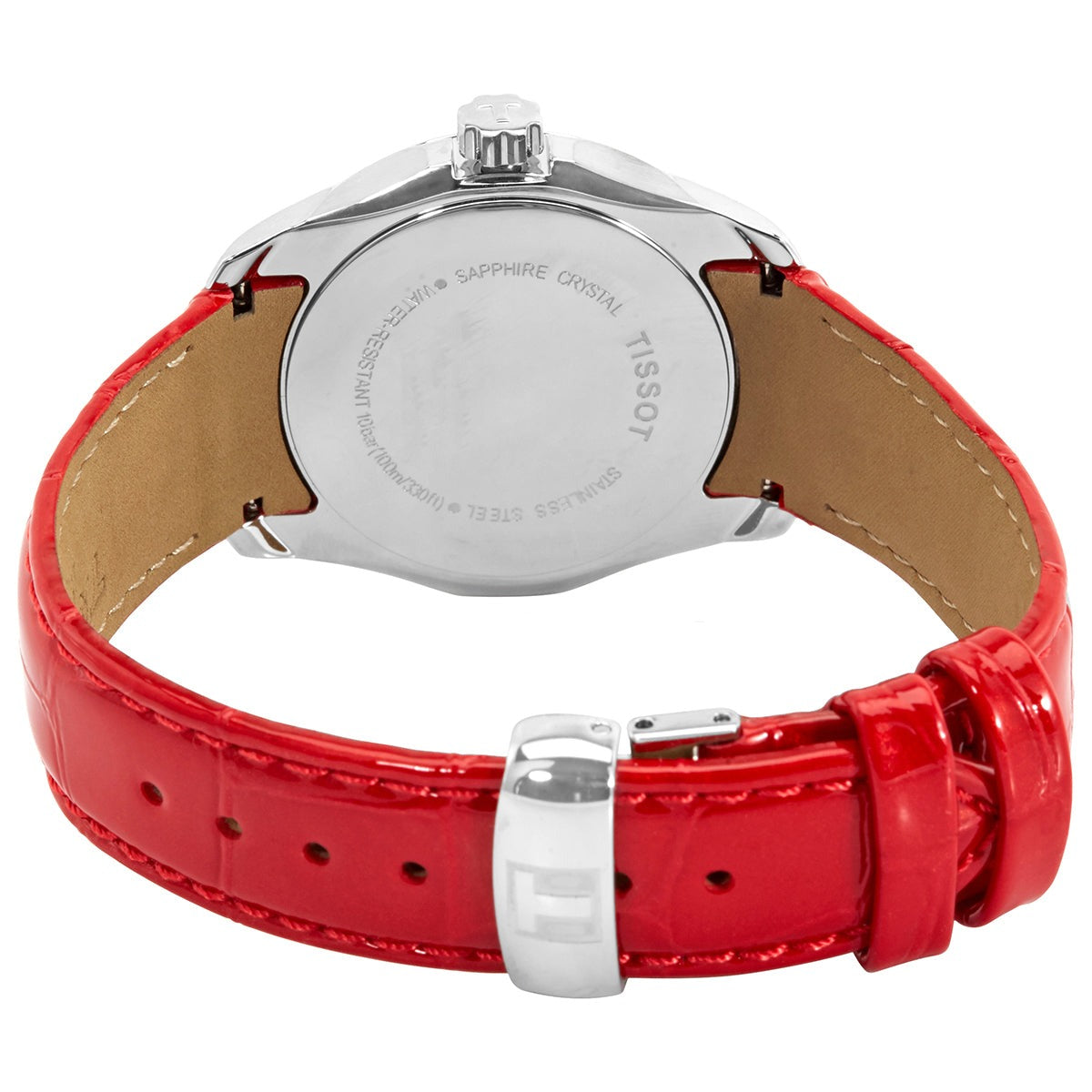  Shop Authentic Tissot Couturier Lady Silver Dial Red Leather Strap Watch for Women - T035.210.16.031.01 - Luxxuri