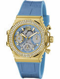  Shop Authentic Guess Fusion Chronograph Blue Dial Blue Leather Strap Watch For Women - GW0553L3 - Luxxuri