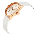  Shop Authentic Calvin Klein Accent Silver Dial White Leather Strap Watch for Women - K2Y236K6 - Luxxuri
