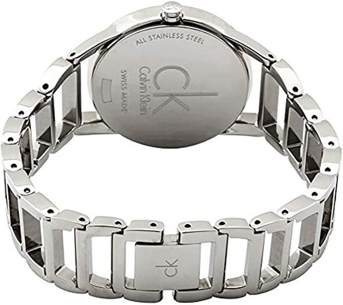  Shop Authentic Calvin Klein Stately Black Dial Silver Steel Strap Watch for Women - K3G2312S - Luxxuri