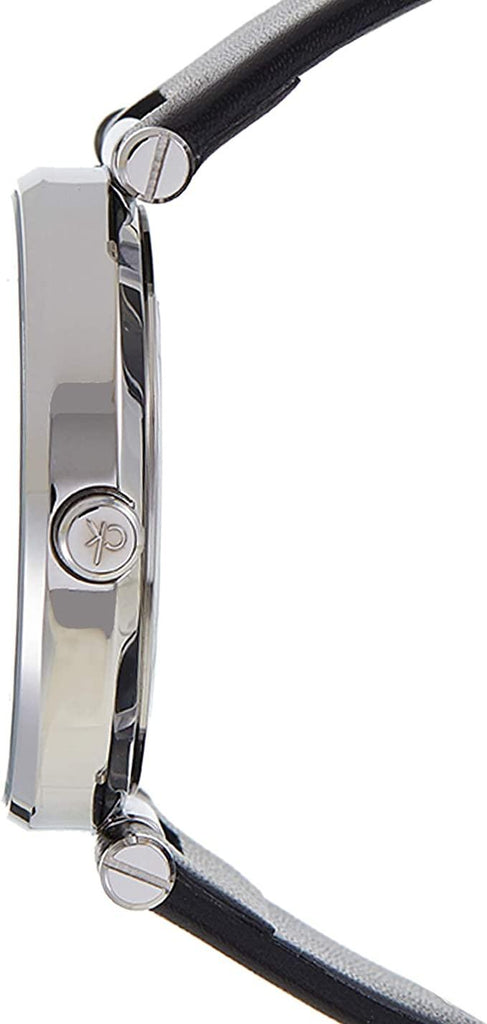  Shop Authentic Calvin Klein Sight Silver Dial Black Leather Strap Watch for Men - K1S21120 - Luxxuri
