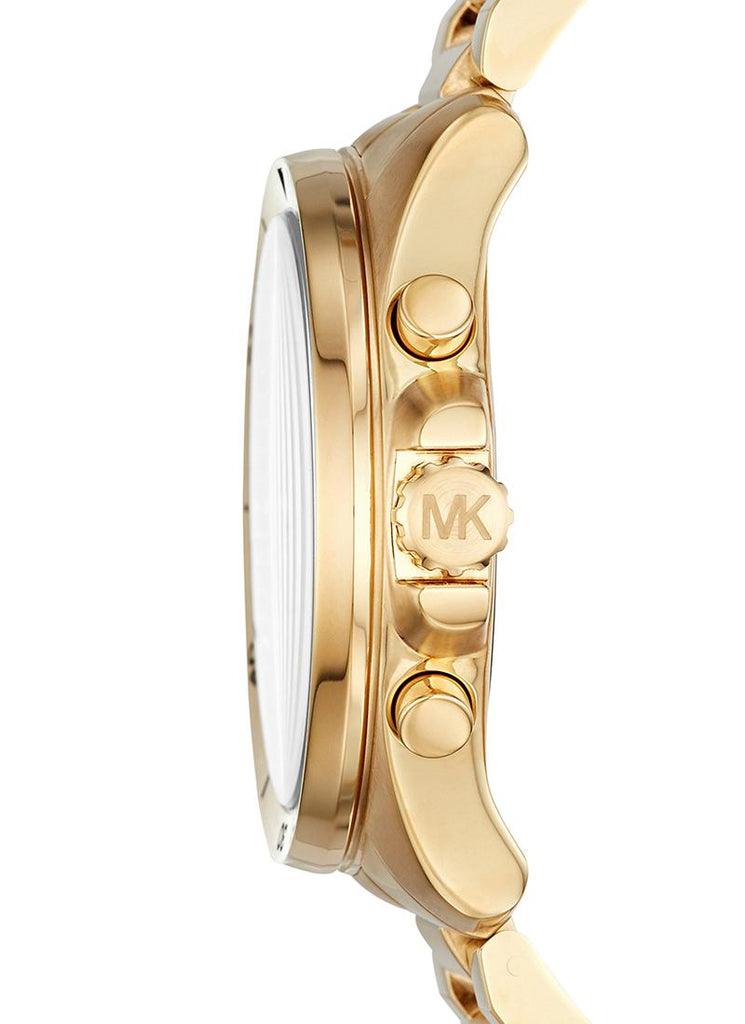  Shop Authentic Michael Kors Brecken Chronograph Quartz Black Dial Gold Steel Strap Watch For Men - MK8481 - Luxxuri