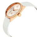  Shop Authentic Calvin Klein Accent Silver Dial White Leather Strap Watch for Women - K2Y216K6 - Luxxuri