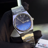  Shop Authentic Tissot Powermatic 80 Automatic Gradient Blue Dial Silver Steel Strap Watch for Men - T137.407.11.051.01 - Luxxuri