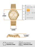  Shop Authentic Michael Kors Lennox Three-Hand Gold Dial Gold Mesh Bracelet Watch For Women - MK7335 - Luxxuri