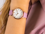  Shop Authentic Emporio Armani Kappa Mother Of Pearl White Dial Pink Leather Strap Watch For Women - AR11130 - Luxxuri