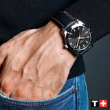  Shop Authentic Tissot Gentleman Powermatic 80 Silicium Black Dial Black Leather Strap Watch For Men - T127.407.16.051.00 - Luxxuri