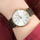  Shop Authentic Michael Kors Pyper Quartz Silver Dial Brown Leather Strap Watch For Women - MK2857 - Luxxuri
