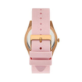  Shop Authentic Guess Clarity Gold Dial Pink Silicone Strap Watch for Women - GW0109L2 - Luxxuri