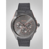  Shop Authentic Hugo Boss Onyx Grey Dial Black Leather Strap Watch for Men - 1513366 - Luxxuri