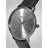  Shop Authentic Hugo Boss Modern Grey Dial Black Leather Strap Watch for Men - 1513540 - Luxxuri