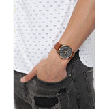  Shop Authentic Citizen Eco Drive Multi Function Day & Date Black Dial Brown Leather Strap Watch For Men - AO9003-08E - Luxxuri