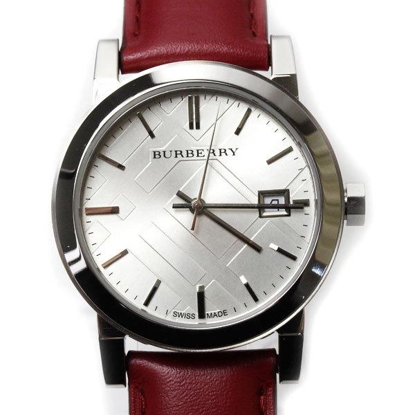  Shop Authentic Burberry The City Silver Dial Red Leather Strap Watch for Women - BU9129 - Luxxuri