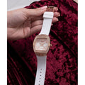  Shop Authentic Guess Raven Diamonds Rose Gold Dial White Silicone Strap Watch for Women - GW0105L3 - Luxxuri