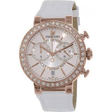  Shop Authentic Swarovski Citra Sphere Chrono White Dial White Leather Strap Watch for Women - 5080602 - Luxxuri