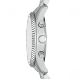  Shop Authentic Michael Kors Lexington Chronograph Silver Dial Silver Steel Strap Watch For Men - MK8789 - Luxxuri