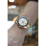 Shop Authentic Tommy Hilfiger Luke Chronograph White Dial Gold Steel Strap Watch for Men - 1791121 - Luxxuri