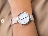 Shop Authentic Emporio Armani Arianna Mother of Pearl Dial Pink Leather Strap Watch For Women - AR11199 - Luxxuri