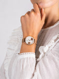  Shop Authentic Fossil Jacqueline Three-Hand White Dial Rose Gold Mesh Bracelet Watch for Women - ES4534 - Luxxuri