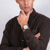  Shop Authentic Armani Exchange Hampton Chronograph Grey Dial Brown Leather Strap Watch For Men - AX2414 - Luxxuri