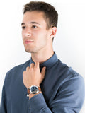  Shop Authentic Fossil Grant Twist Multifunction Blue Dial Brown Leather Strap Watch for Men - ME1161 - Luxxuri