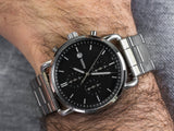  Shop Authentic Fossil The Commuter Black Dial Silver Steel Strap Watch for Men - FS5399 - Luxxuri