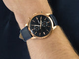  Shop Authentic Fossil Townsman Chronograph Blue Dial Blue Leather Strap Watch for Men - FS5436 - Luxxuri