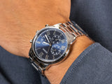  Shop Authentic Guess Hendrix Chronograph Blue Dial Silver Steel Strap Watch for Men - W1309G1 - Luxxuri