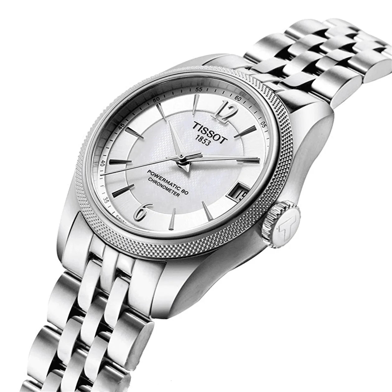  Shop Authentic Tissot Ballade Powermatic 80 Automatic Mother of Pearl Dial Silver Steel Strap Watch For Women - T108.208.11.117.00 - Luxxuri