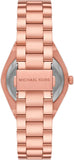  Shop Authentic Michael Kors Lennox Three Hand Black Dial Rose Gold Steel Strap Watch For Women - MK7392 - Luxxuri