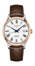  Shop Authentic Longines Record Automatic Stainless Steel 18K Gold Watch for Men - L2.821.5.11.2 - Luxxuri