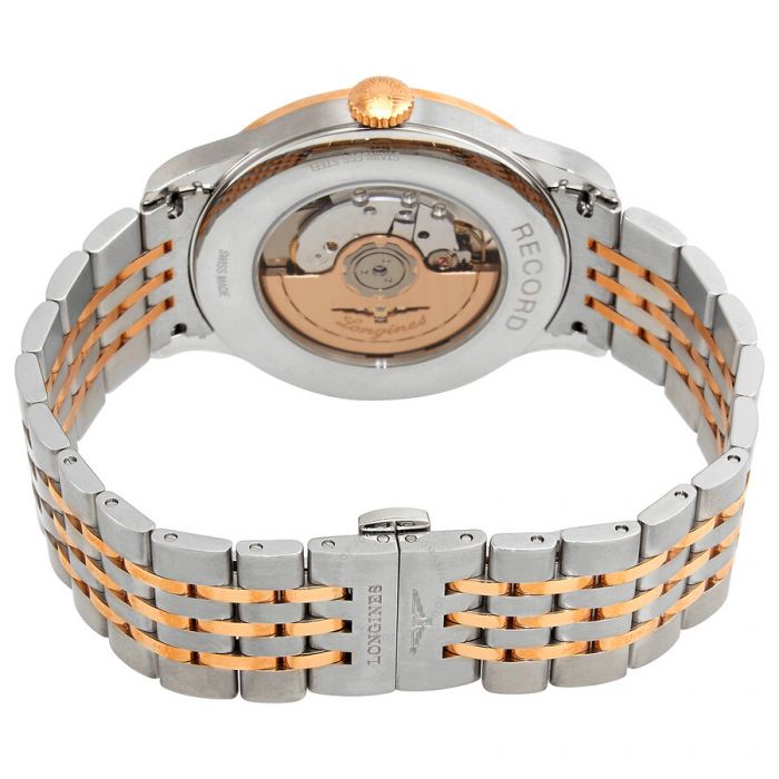  Shop Authentic Longines Record Automatic 18K Pink Gold Watch for Men - L2.821.5.11.7 - Luxxuri