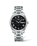  Shop Authentic Longines Master Collection Automatic Day Date Black Dial Silver Steel Strap Watch for Men - L2.755.4.51.6 - Luxxuri