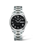  Shop Authentic Longines Master Collection Automatic Day Date Black Dial Silver Steel Strap Watch for Men - L2.755.4.51.6 - Luxxuri