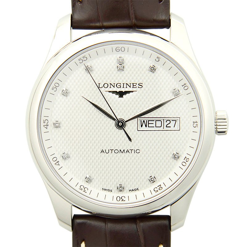  Shop Authentic Longines Master Collection Automatic 38.5mm Silver Diamond Dial Brown Leather Strap Watch for Men - L2.755.4.77.3 - Luxxuri
