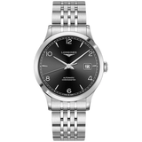  Shop Authentic Longines Record Black Dial Automatic Stainless Steel 40mm Watch for Men - L2.821.4.56.6 - Luxxuri