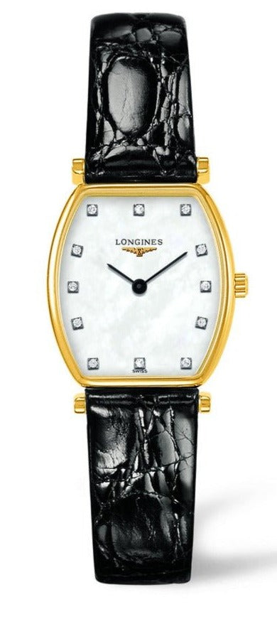  Shop Authentic Longines La Grande Classique de Longines Tonneau White Dial Black Leather Strap Watch for Women - L4.205.2.87.2 - Luxxuri