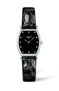  Shop Authentic Longines La Grande Classique de Longines Tonneau Black Dial Black Leather Strap Watch for Women - L4.205.4.58.2 - Luxxuri