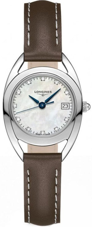  Shop Authentic Longines Equestrian Mother of Pearl Dial Brown Leather Strap Watch for Women - L6.136.0.87.2 - Luxxuri