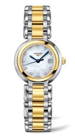  Shop Authentic Longines PrimaLuna Quartz Diamonds Mother of Pearl Dial Two Tone Steel Strap Watch for Women - L8.110.5.93.6 - Luxxuri