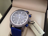 Shop Authentic Burberry Sports Chronograph Black Dial Blue Rubber Strap Watch for Men - BU7714 - Luxxuri